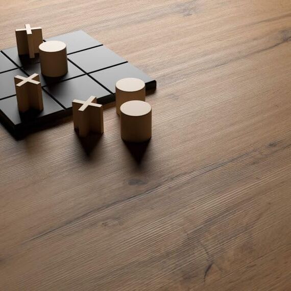 MOBILI FIVER, Emma Couchtisch, rustikale Eiche, Made In Italy