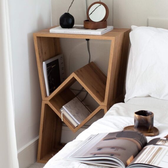 MOBILI FIVER, Emma Couchtisch, rustikale Eiche, Made In Italy