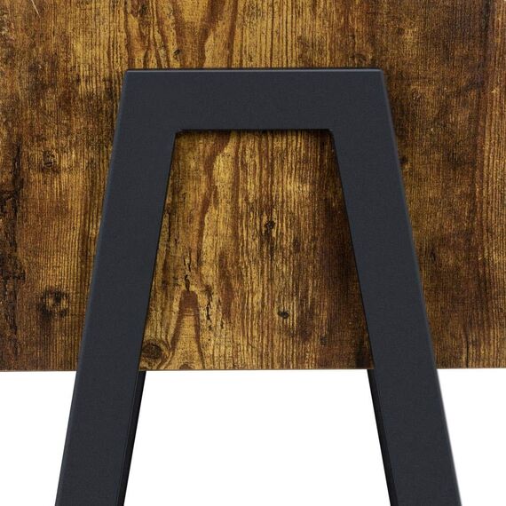 Yaheetech 2 STK. Nachttische Retro Nachtschrank Stapelbar Nachtkonsole mit 2 Ablagen Industrie Beistelltische Stabiler Metallgestell, Vintage Schwarz