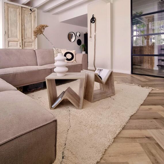 MOBILI FIVER, Emma Couchtisch, Eiche, Made In Italy