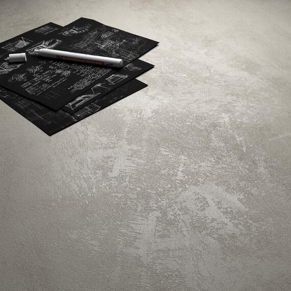 MOBILI FIVER, Emma Couchtisch, Grauer Beton, Made In Italy