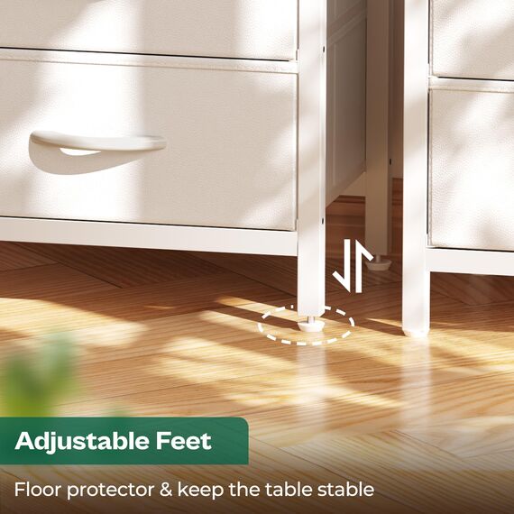 Huuger Nachttisch mit Ladestation, Kommode mit mehreren Schubladen, für Schlafzimmer, Nachttisch, hoher Nachttisch mit PU-Leder-Finish, offenes Regal, Beistelltisch, für Schrank, Eingang, Schlafzimmer