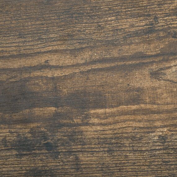 HOMCOM Beistelltisch Couchtisch mit Rollen, Höhenverstellbarer Schreibtisch mit 2 unteren Regalen, Sofatisch Laptoptisch, Betttisch, für Esszimmer Wohnzimmer, Metall, Braun, 80x40x72-82 cm