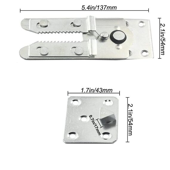 AWEN 2 Stück Sektionale Sofa-Verbindung mit Schnappverschluss, Couch-Clips Möbelverbinder, Schnappverbinder Befestigung für Sofa Möbel