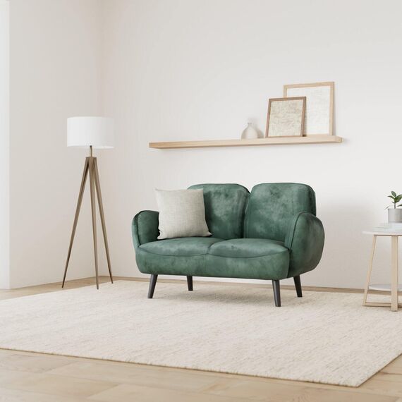 Atlantic Home Collection BEN, 2-Sitzer Sofa, Samt, grün