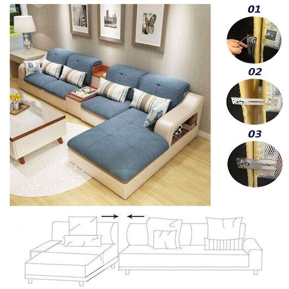 AWEN 4 Pack Sofa Connector Sectional Couch Connector Schrauben, Sectional Couch Sofa Ersatzteile Möbel