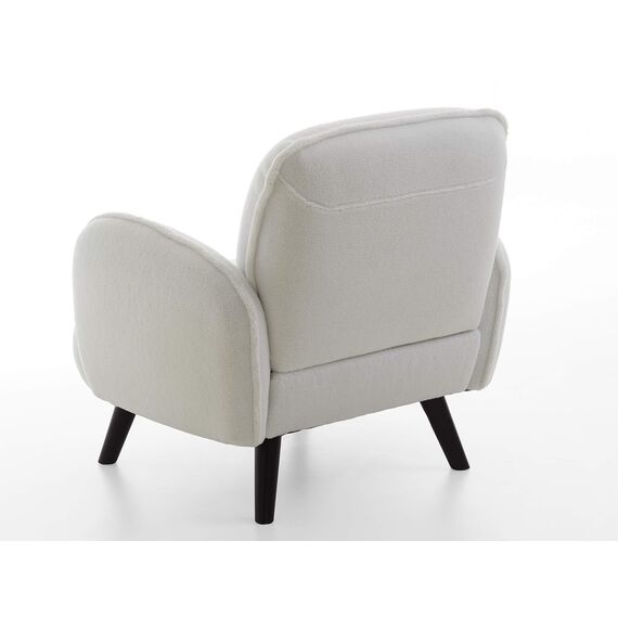 Atlantic Home Collection BEN Sessel, Stoff, 4 Schaffellimitat weiß, 1 Armlehnensessel , 4) Schaffellimitat Weiß