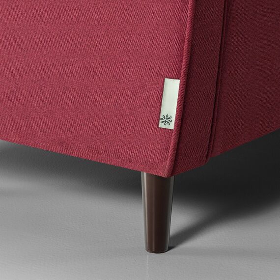 Zinus Mikhail Mid-Century Polster 134 cm Sofa, Rubinrot Weave