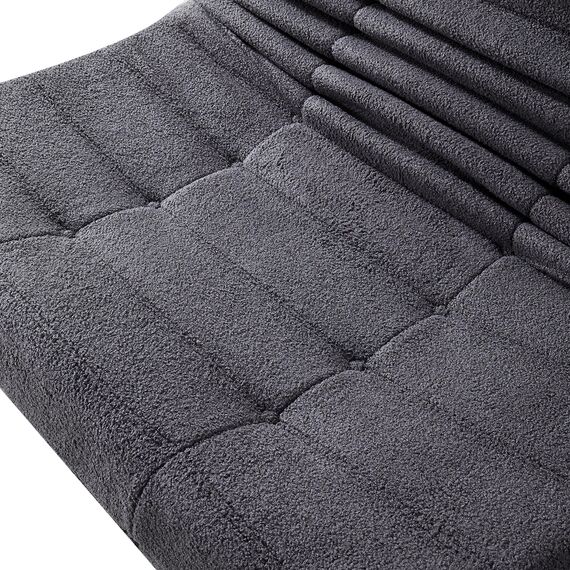 okwish Doppel Schlafsofas Relaxsessel mit Rückenlehne, Lazy Sofa, Indoor-Sitzkissen, Faltbarer Meditationsstuhl, geeignet für Schlafzimmer, Wohnzimmer, Grau