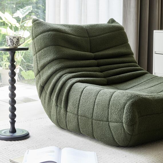 okwish Sitzsack Sofa Bodensofa, Bodenstuhl mit Rückenlehne, Lesesessel Bequem XXL, Lazy Sofa, Bean Bag Chair für Schlafzimmer Wohnzimmer, Liegesessel Grün