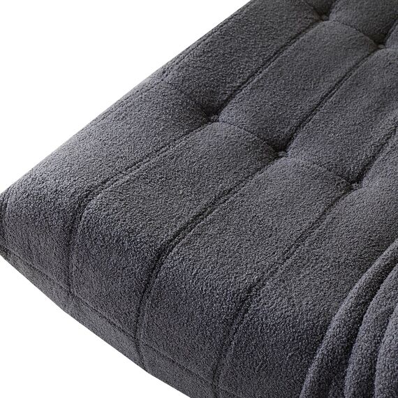 okwish Doppel Schlafsofas Relaxsessel mit Rückenlehne, Lazy Sofa, Indoor-Sitzkissen, Faltbarer Meditationsstuhl, geeignet für Schlafzimmer, Wohnzimmer, Grau