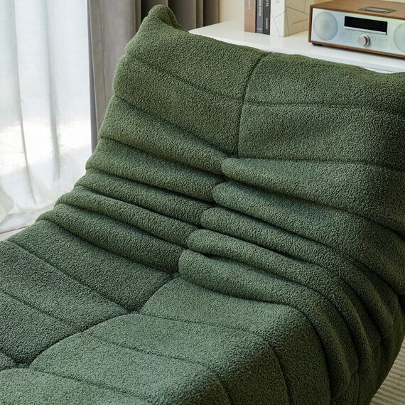 okwish Sitzsack Sofa Bodensofa, Bodenstuhl mit Rückenlehne, Lesesessel Bequem XXL, Lazy Sofa, Bean Bag Chair für Schlafzimmer Wohnzimmer, Liegesessel Grün