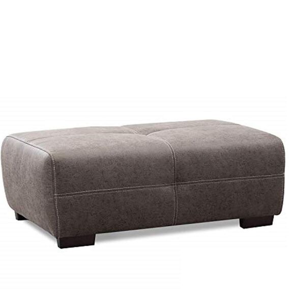 CAVADORE Hocker Mavericco / XXL-Fußbank, Sitzhocker, Polsterbank in Lederoptik / Modernes Design / Passend zu Big Sofa und Ecksofa Mavericco / 108 x 71 x 41 / Braun
