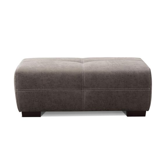 CAVADORE Hocker Mavericco / XXL-Fußbank, Sitzhocker, Polsterbank in Lederoptik / Modernes Design / Passend zu Big Sofa und Ecksofa Mavericco / 108 x 71 x 41 / Braun