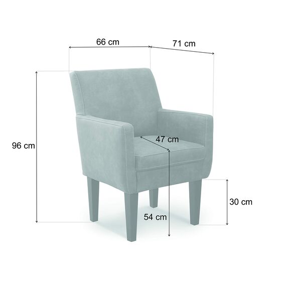 CAVADORE Diningsessel Malm / Polstersessel für Küche oder Esszimmer in Lederoptik / Mit Kontrastnaht / Passend zur Küchengarnitur Malm / 66 x 96 x 71 / Mikrofaser: braun