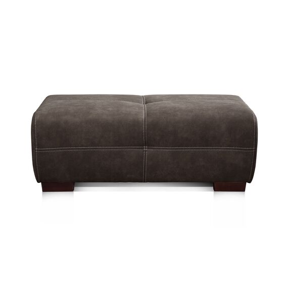 Cavadore Hocker Mavericco / XXL Sofa-Hocker in Lederoptik / Industrial Style / Passend zu Big Sofa und Ecksofa Mavericco / 108 x 71 x 41 cm (BxHXT) / Mikrofaser Anthrazit