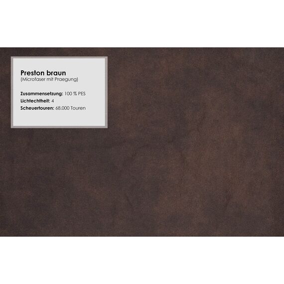 Cavadore Hocker Mavericco / Brauner Polsterhocker in Lederoptik / Industrial Style / Passend zu Big Sofa und Ecksofa Mavericco / 108 x 71 x 41 cm (BxHXT) / Mikrofaser Braun