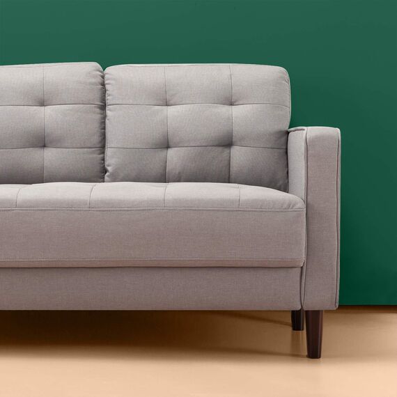 Zinus Benton Mid-Century Polster 134 cm Sofa, Steingrau Weave