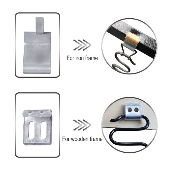 Yoogu Ersatzfeder für Sofas, Stuhl, Polsterung, inkl. Clips, 4 Stück, für Möbel, Couch, Reparatur oder andere Anwendungen, 58,4 cm