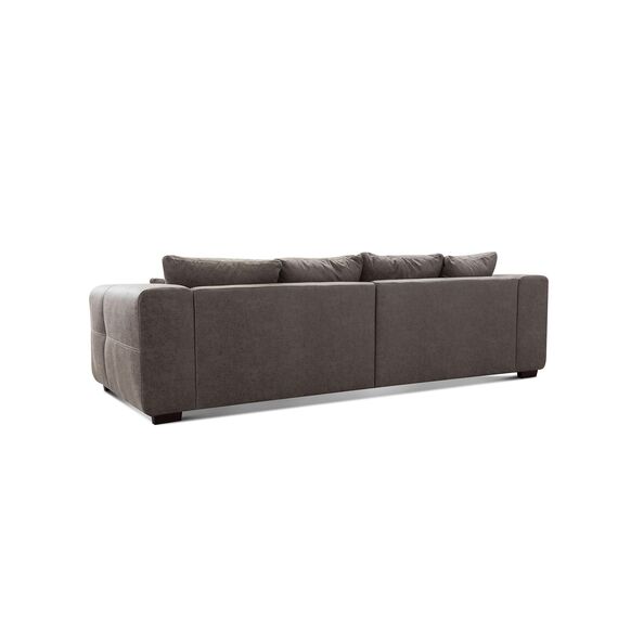 CAVADORE Big Sofa Mavericco inkl. Kissen / XXL-Couch mit tiefen Sitzflächen und modernem Design / 287 x 69 x 108 / Lederoptik braun