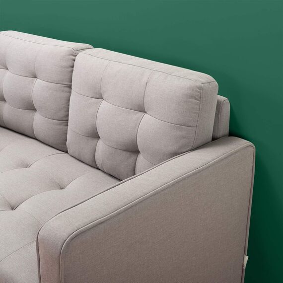 Zinus Benton Mid-Century Polster 134 cm Sofa, Steingrau Weave