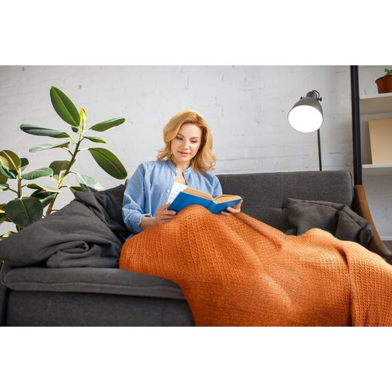 Emma Barclay Honeycomb — schlichte Überdecke für Sessel und Sofas aus recycelter Baumwolle mit Waffelstruktur, 50 x 60 cm (127 x 152 cm)