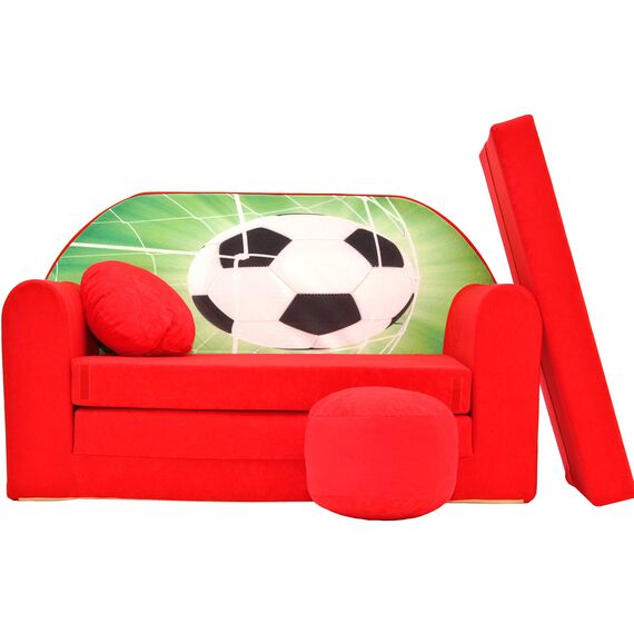 Pro Cosmo Kindersofa, Bett, Kindermöbel, inkl. Pufffe/Fußhocker und Kissen (D3)