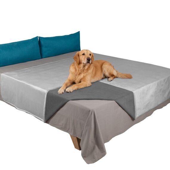 Ameritex Haustierbettdecke, wendbar, 100 % wasserdicht, Samt, super weich, für Sofa und Bett
