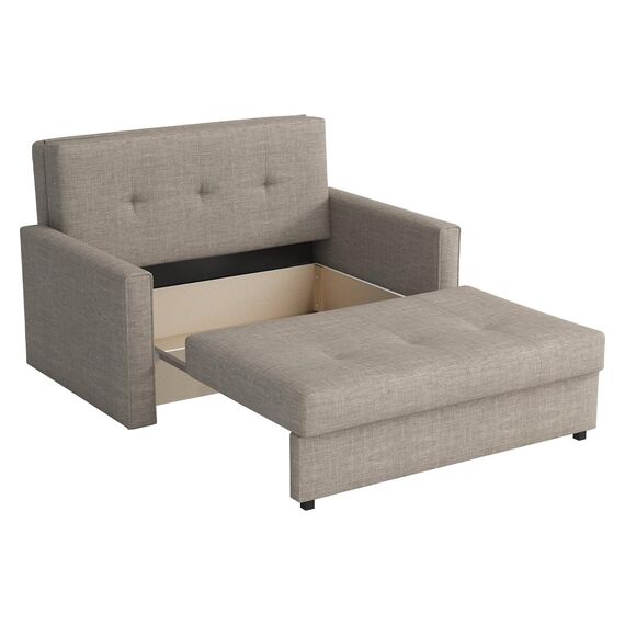 Mirjan24 Sofa Viva Bis II mit Schlaffunktion, 2 Sitzer Polstersofa mit Bettkasten inkl. Kissen, Schlafsofa Sofagarnitur, Bettsofa, Wohnlandschaft, Farbauswahl (Manila 05)