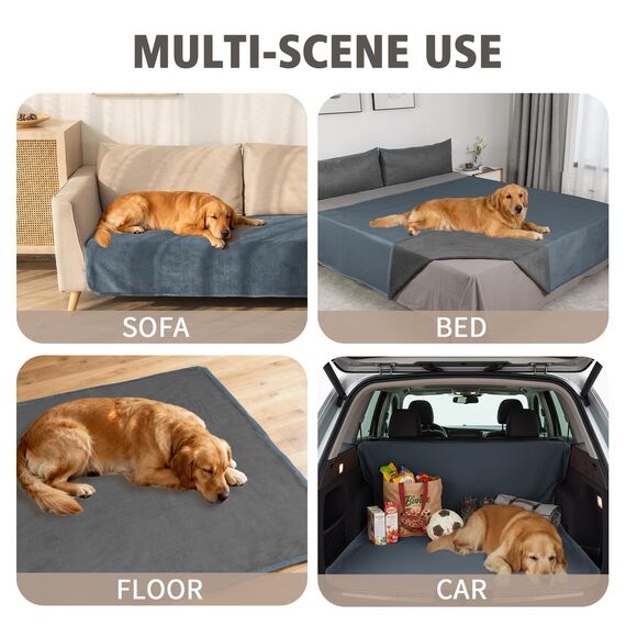 Ameritex Haustierbettdecke, wendbar, 100 % wasserdicht, Samt, super weich für Sofa und Bett