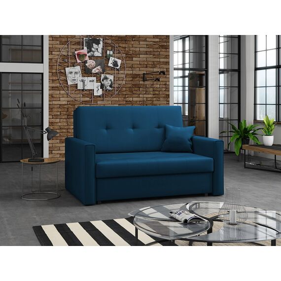 Mirjan24 Sofa Viva Bis II mit Schlaffunktion, 2 Sitzer Polstersofa mit Bettkasten inkl. Kissen, Schlafsofa Sofagarnitur, Bettsofa, Wohnlandschaft, Farbauswahl (Manila 26)