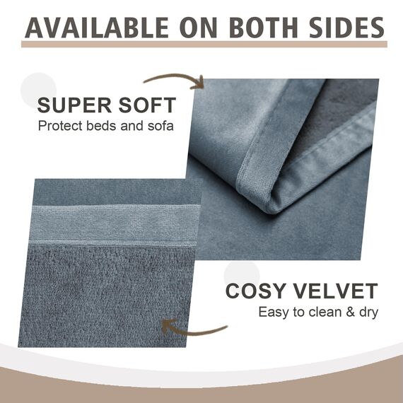 Ameritex Haustierbettdecke Bezug, wendbar, 100 % wasserdicht, Samt, super weich, für Sofa und Bett