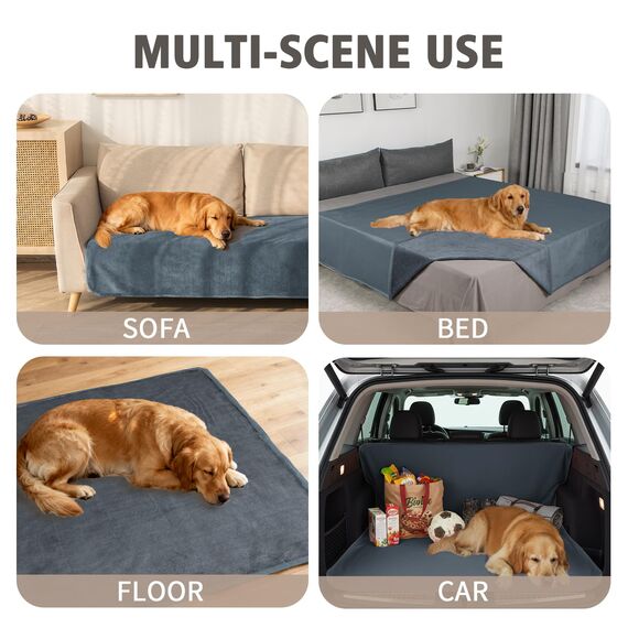 Ameritex Haustierbettdecke Bezug, wendbar, 100 % wasserdicht, Samt, super weich, für Sofa und Bett