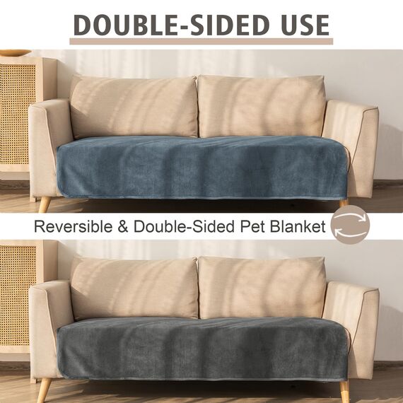 Ameritex Haustierbettdecke, wendbar, 100 % wasserdicht, Samt, super weich für Sofa und Bett
