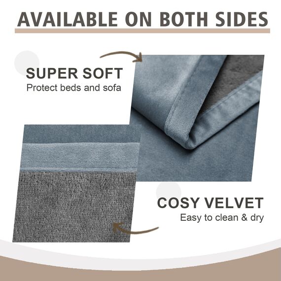 Ameritex Haustierbettdecke, wendbar, 100 % wasserdicht, Samt, super weich für Sofa und Bett