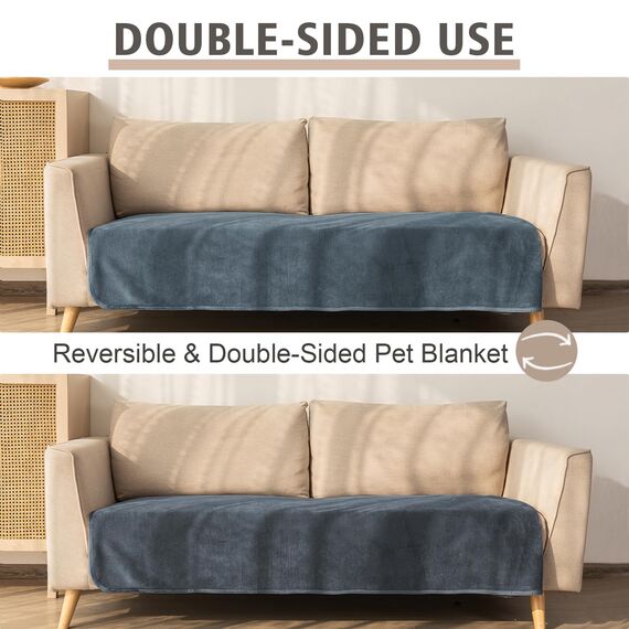 Ameritex Haustierbettdecke, wendbar, 100 % wasserdicht, Samt, super weich, für Sofa und Bett