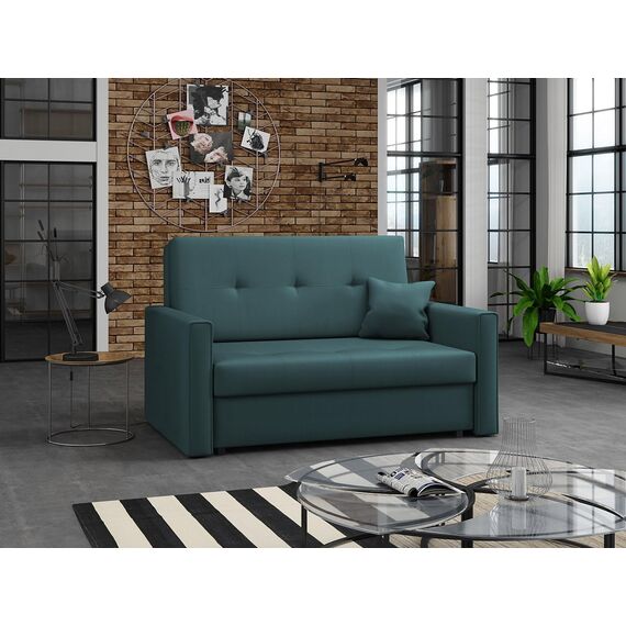 Mirjan24 Sofa Viva Bis II mit Schlaffunktion, 2 Sitzer Polstersofa mit Bettkasten inkl. Kissen, Schlafsofa Sofagarnitur, Bettsofa, Wohnlandschaft, Farbauswahl (Manila 38)