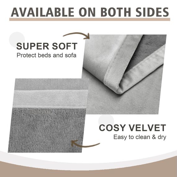 Ameritex Haustierbettdecke, wendbar, 100 % wasserdicht, Samt, super weich, für Sofa und Bett