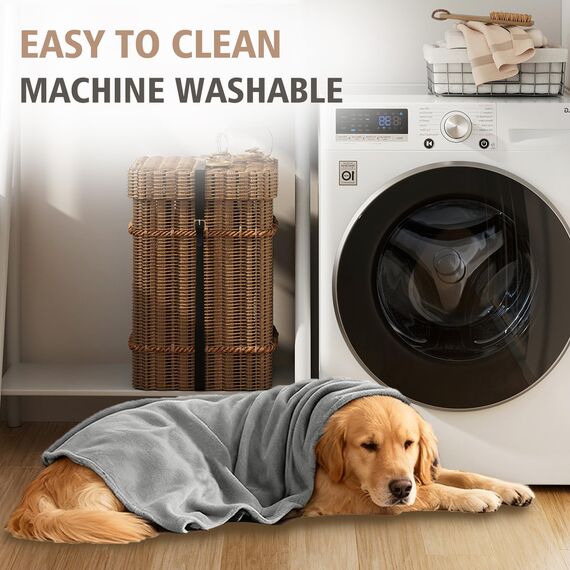 Ameritex Haustierbettdecke, wendbar, 100 % wasserdicht, Samt, super weich, für Sofa und Bett