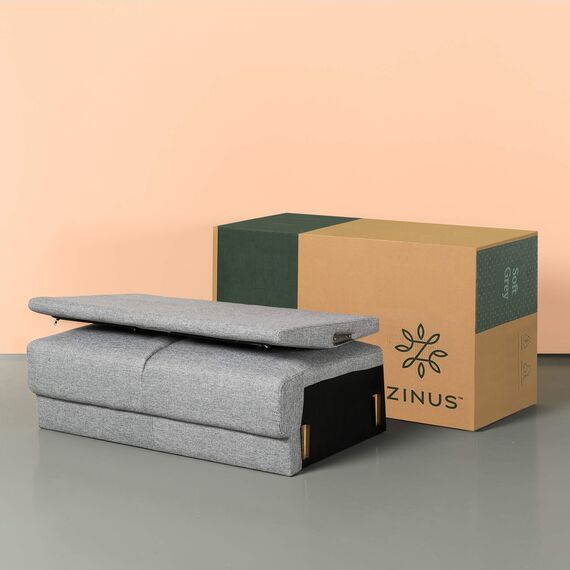 Zinus Sofa/Kleine gewebte Polstercouch / 136x88x79 / Soft-grau, EU-SF-B5432G