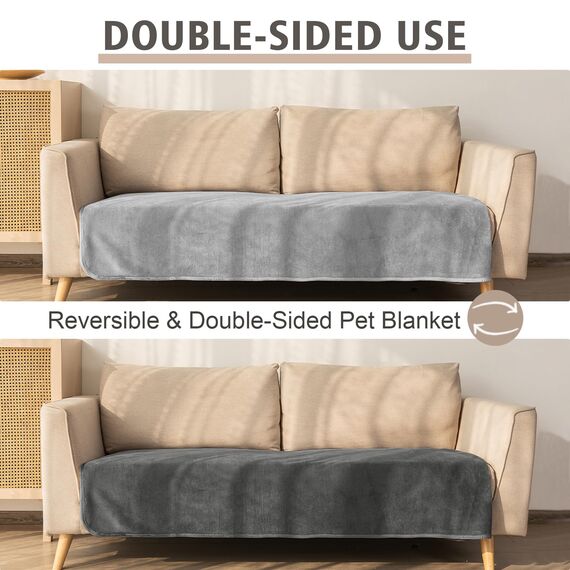 Ameritex Haustierbettdecke, wendbar, 100 % wasserdicht, Samt, super weich, für Sofa und Bett