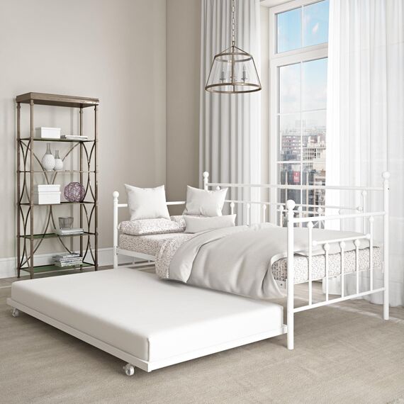 DHP Manila Metall-Tagesbett/Ausziehbett Weiß Einzel