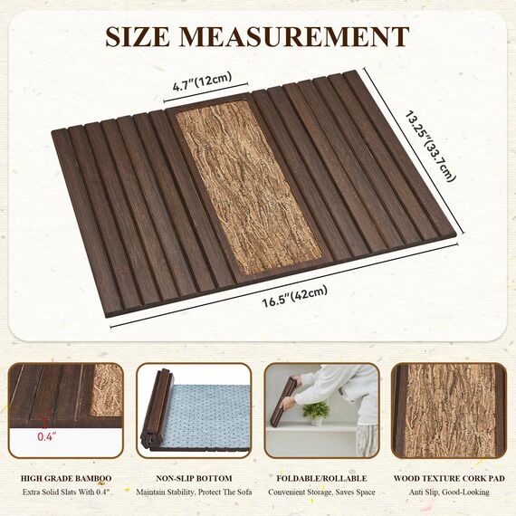 GEHE Sofa-Arm-Tablett, flexibel/faltbar, Coucharm-Tablett für breite Couch, Sofa-Armlehne, Tisch-Becherhalter, perfekt für Lebensmittel, Getränke, Snacks, Fernbedienung oder Telefon