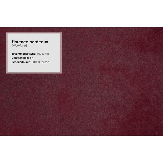 Cavadore Ecksofa Mavericco / XXL Eckcouch Inkl. Rückenkissen und Zierkissen / Longchair rechts / Industrial Style / 285 x 69 x 170 (BxHxT) / Mikrofaser Rot (bordeaux)