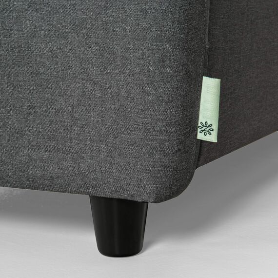 Zinus Ricardo Loveseat Sofa | Zeitgenössisch | Einfache Montage ohne Werkzeug | Getuftete Kissen | Ausgestellte Armlehnen | Sofa in Einer Box | Dunkelgrau