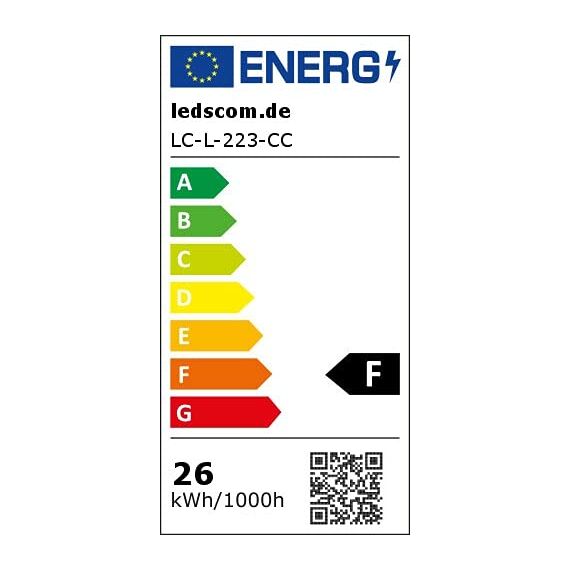 ledscom.de 3er Set LED Unterbau-Leuchten Rigel, je 57,3cm, Farbtemperatur einstellbar /, 24,984W, je 830lm