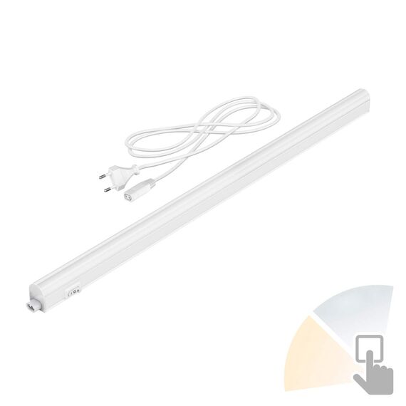 ledscom.de LED Unterbauleuchte RIGEL, Farbtemperatur einstellbar, Stecker, 57cm, 8,8 W, 830lm, warmweiß/weiß