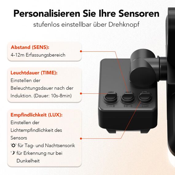 OREiN 2800LM Led Außenleuchte mit Bewegungsmelder 24W, 3 Farben& 3 Betriebsmodi (inkl. Dauerlicht) Aussenstrahler mit 122 LEDs, max.12M Reichweite, voll schwenkbar, IP65 Flutlicht Wandlampe, 2 Stück