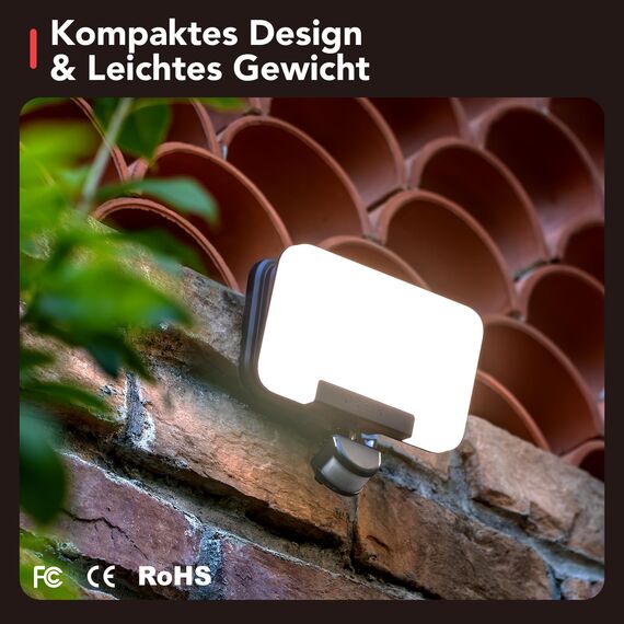 OREiN 2800LM Led Außenleuchte mit Bewegungsmelder 24W, 3 Farben& 3 Betriebsmodi (inkl. Dauerlicht) Aussenstrahler mit 122 LEDs, max.12M Reichweite, voll schwenkbar, IP65 Flutlicht Wandlampe, 2 Stück