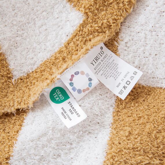 YIRUIO Überwurfdecken, Schachbrettgitter, Schachbrett, Gingham-Wärmer, bequem, wendbar, Mikrofaser, zottelig, gemütlich, Dekoration für Zuhause, Bett, Couch (gebranntes Orange, 152,4 x 200,9 cm)